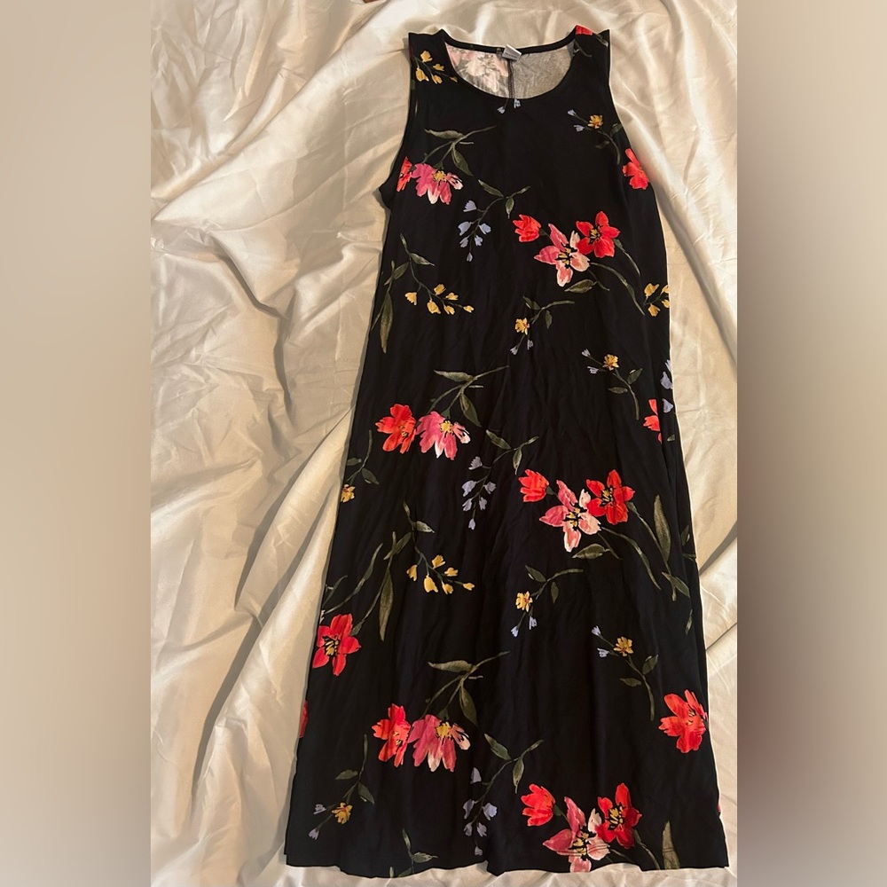 Old Navy Black Floral Dress
